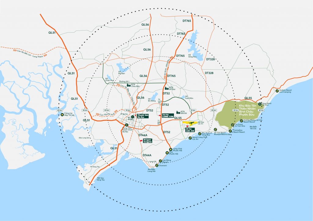 Xem thông tin quy hoạch của xã Phước Tỉnh trên ứng dụng trực tuyến