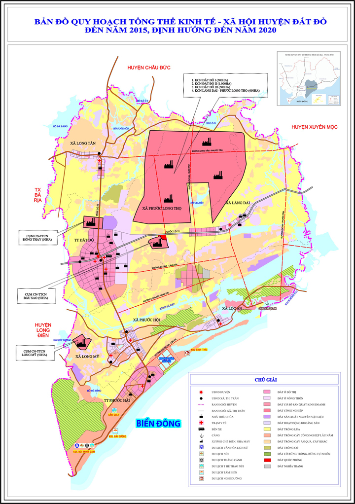 Bản đồ quy hoạch huyện Đất Đỏ
