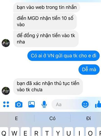 Giả mạo người thân để nhờ chuyển tiền