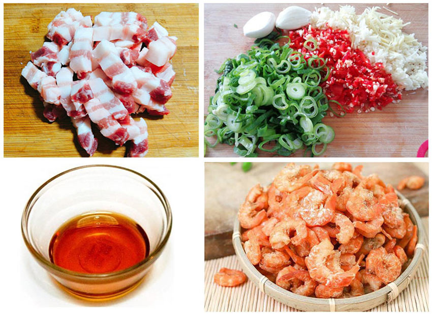 Sơ chế nguyên liệu làm tôm khô kho quẹt ngon