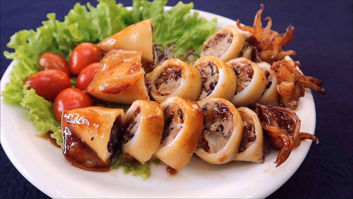 Mực nhồi thịt chiên giòn cực hấp dẫn
