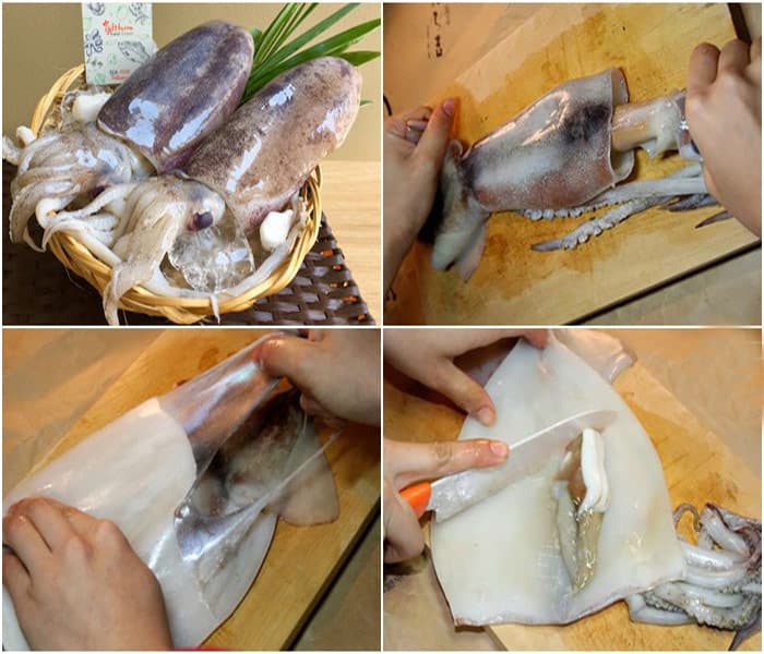 Hướng dẫn cách sơ chế mực sạch sẽ, tươi ngon
