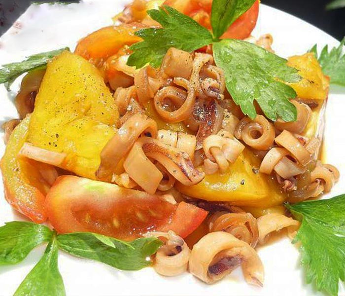 Món mực kho dứa ngon tuyệt