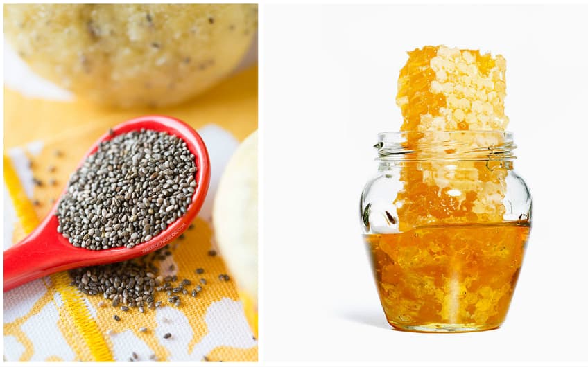 Sử dụng hạt chia với mật ong