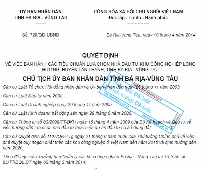 Các tiêu chí chọn lựa chủ đầu tư cho KCN Long Hương