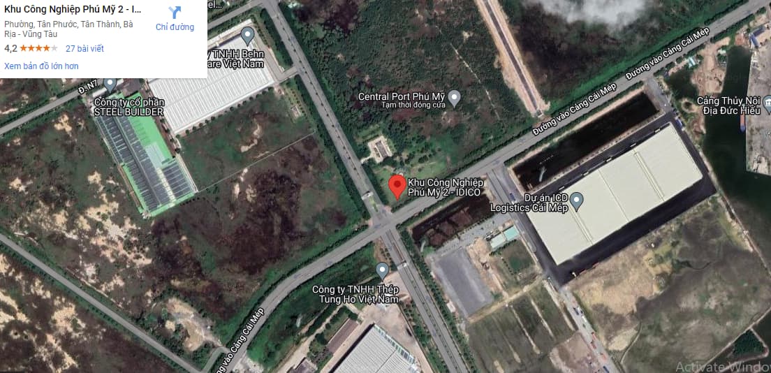 Vị trí địa lý KCN Phú Mỹ II