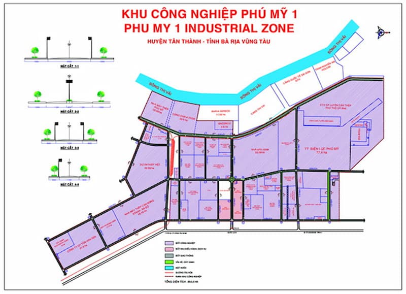 Bản đồ quy hoạch khu công nghiệp Phú Mỹ 1